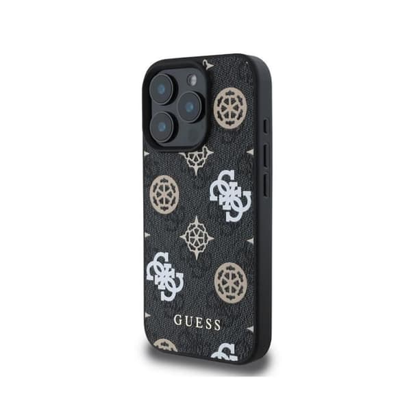 Coque för iPhone 16 Pro Max Kompatibel med MagSafe 4G Utgåva Peony Ultra-Chic Guess Svart