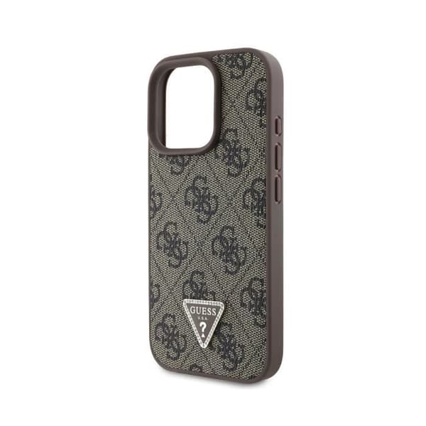 Coque för Apple iPhone 16 Pro Max Edition 4G Strass Triangel Metalliserad Guess Brun