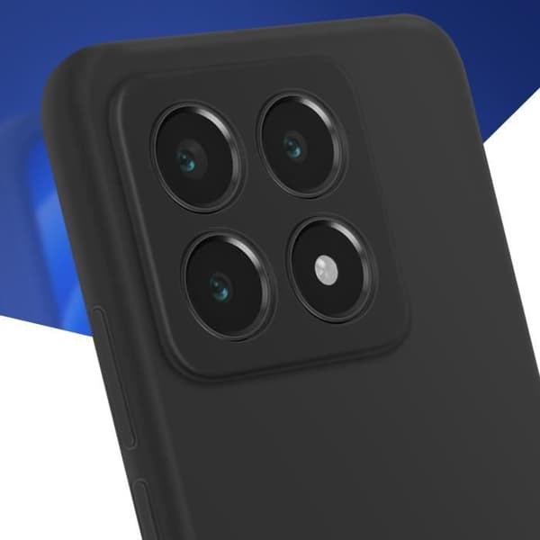 Silicon skal för Xiaomi 14T Stötabsorberande med Mikrofibernätsinuti 3mk Svart