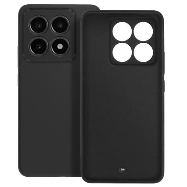 Silicon skal för Xiaomi 14T Stötabsorberande med Mikrofibernätsinuti 3mk Svart