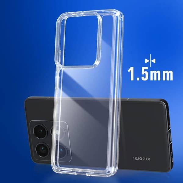 Coque för Xiaomi 14T Pro Stödjer stötar med upphöjda kanter 3mk Transparent