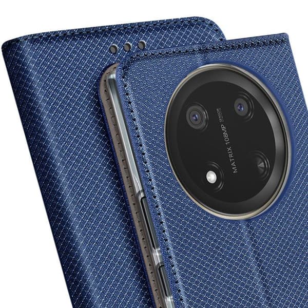 Etui för Honor Magic 7 Lite Klappkorthållare Magnetisk Blå Natt