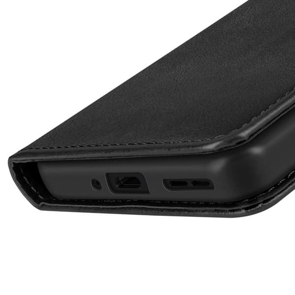 Fodral för Oppo Reno 13 F och 13 FS med Handledsrem, Flip, Stöd, Plånbok, Svart