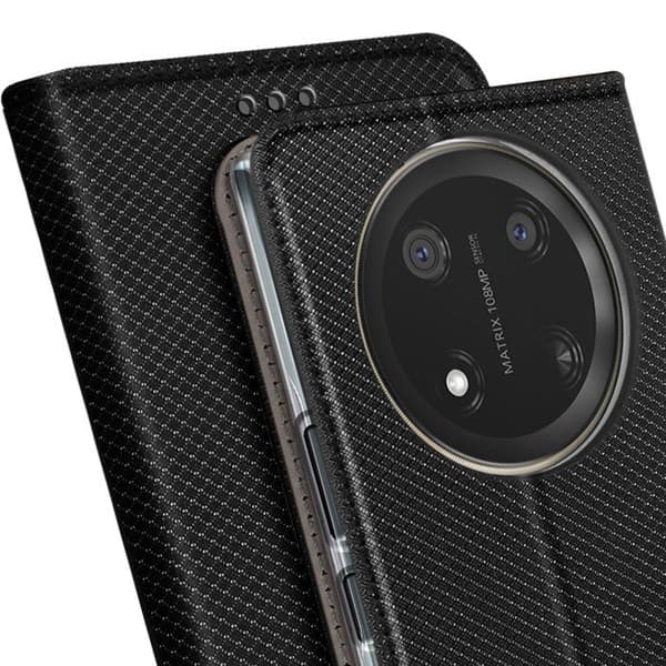 Etui för Honor Magic 7 Lite Magnetisk Kortficka Svart