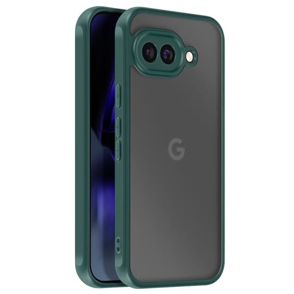 Stötsäker skydd för Google Pixel 9a med förstärkta hörn grön