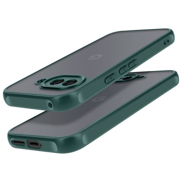 Stötsäker skydd för Google Pixel 9a med förstärkta hörn grön