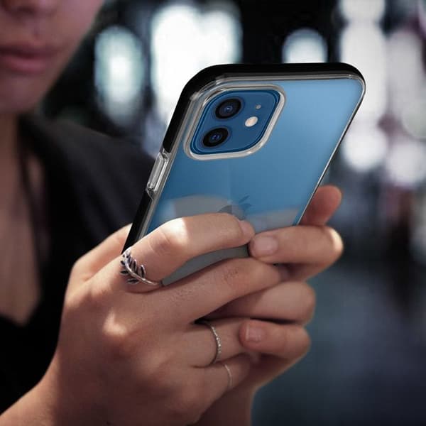Coque iPhone 12 / 12 Pro Flexibel Kromad Kontur Transparent Bak Akashi Svart