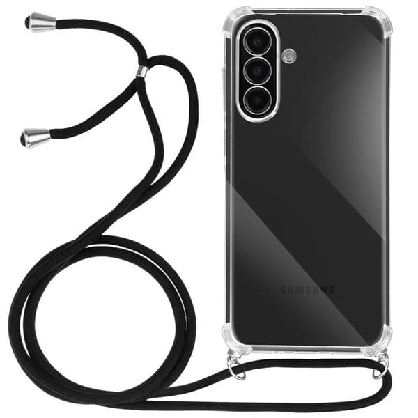 Silicone Antichock-skal för Samsung Galaxy A26 med Transparent Flätad Snöre