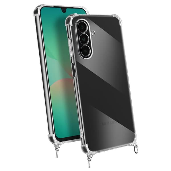 Silicone Antichock-skal för Samsung Galaxy A26 med Transparent Flätad Snöre