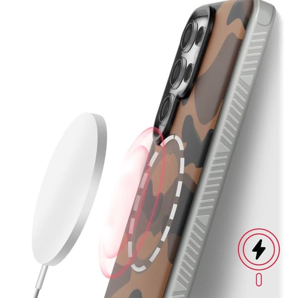 Coque MagSafe för Samsung Galaxy S25 Ultra F-Protect Forcell Kamouflage Öken