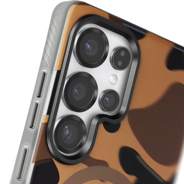 Coque MagSafe för Samsung Galaxy S25 Ultra F-Protect Forcell Kamouflage Öken