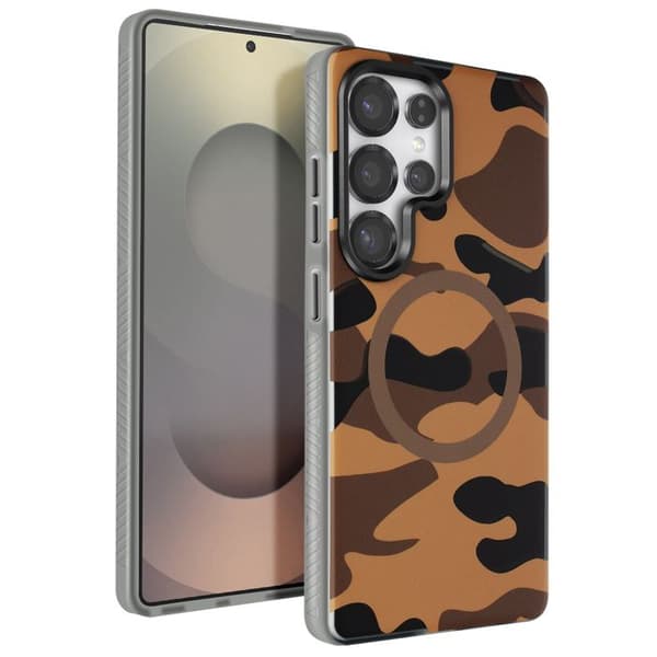 Coque MagSafe för Samsung Galaxy S25 Ultra F-Protect Forcell Kamouflage Öken