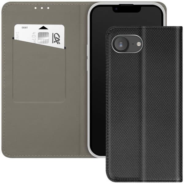 iPhone 16e Fodral Magnetiskt Kortfack Svart