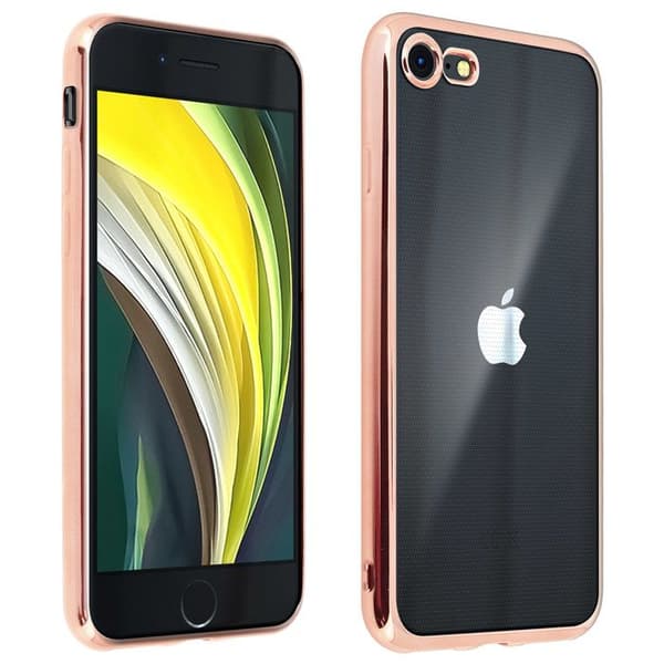 Coque iPhone SE 2020/8/7 Flexibel Kontur Krom Transparent Baksida Akashi Rose