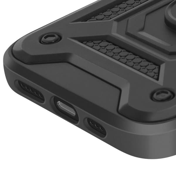 Coque för iPhone 16e Magnetisk Ring Kameraskydd Svart