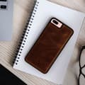 Miniatyrbild 3 av 6: Coque iPhone 8+, 7+, 6+, 6S+ Hårdskydd Äkta Läder Akashi Brun
