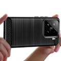 Miniatyrbild 4 av 5: Coque för Xiaomi 15 Silikon Design Kolfiber Brossé Svart