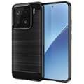 Miniatyrbild 5 av 5: Coque för Xiaomi 15 Silikon Design Kolfiber Brossé Svart