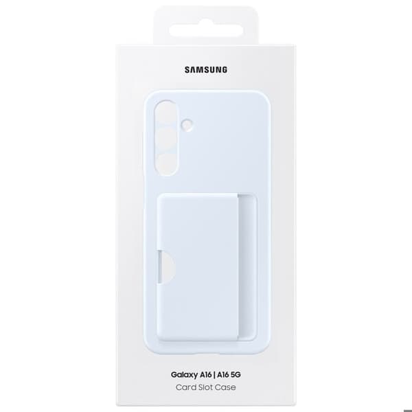 Coque för Samsung A16 Kortfack Silikon Soft touch Original Samsung Ljusblå
