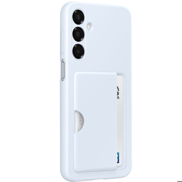 Coque för Samsung A16 Kortfack Silikon Soft touch Original Samsung Ljusblå