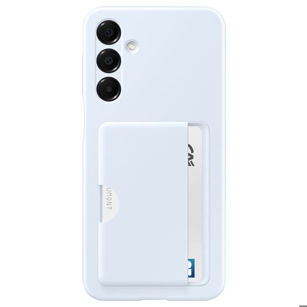 Coque för Samsung A16 Kortfack Silikon Soft touch Original Samsung Ljusblå