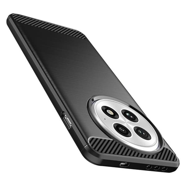 Coque för OnePlus 13 Silikon Design Kolfiber Borstad Svart