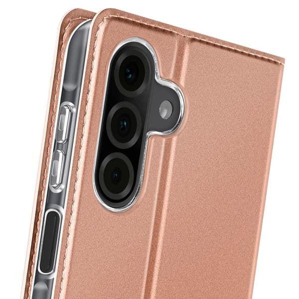 Étui för Samsung Galaxy A26 Satin Finish Kortfack Videostöd Dux Ducis Rosé Champagne
