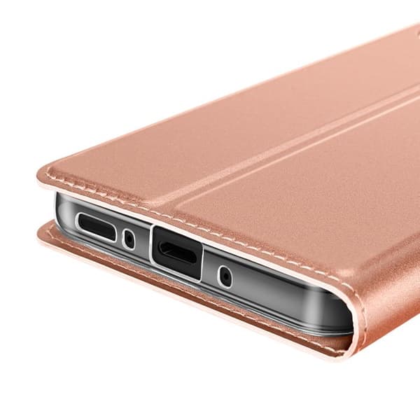 Étui för Samsung Galaxy A26 Satin Finish Kortfack Videostöd Dux Ducis Rosé Champagne