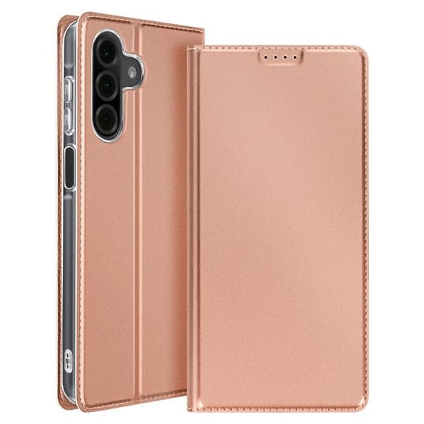 Étui för Samsung Galaxy A26 Satin Finish Kortfack Videostöd Dux Ducis Rosé Champagne