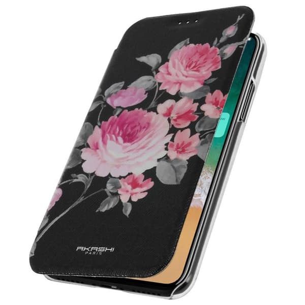 Hus iPhone X / XS Plånboksfodral Lotusblomma Akashi Transparent Skal
