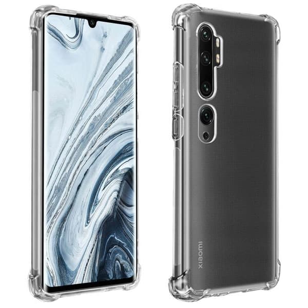 Coque Xiaomi Mi Note 10 / 10 Pro Silikon Antichockar Förstärkta hörn Akashi Transparent