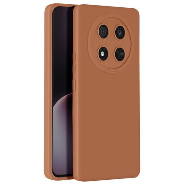 Fodral för Honor Magic 7 Lite Slen Silikon Kamera Blockerad Skyddad Brunt