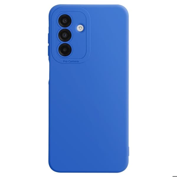 Skyddande silikonetui för Samsung Galaxy A26 med skyddad kamerablokk, blå.
