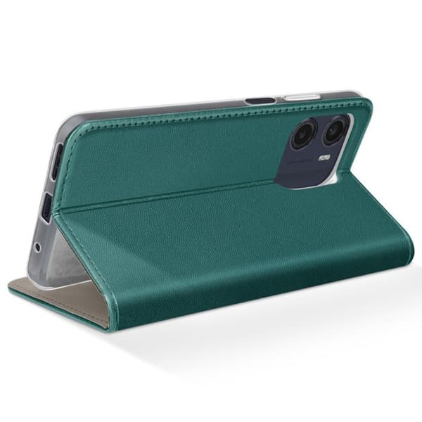 Fodral för Motorola Moto E15 / G05 Klipp Plånbok Magnet Stöd Grön
