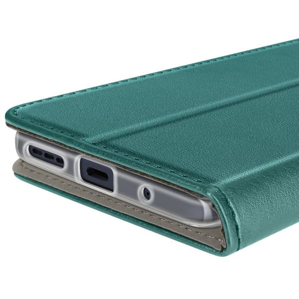 Fodral för Motorola Moto E15 / G05 Klipp Plånbok Magnet Stöd Grön