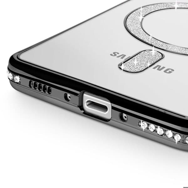 Coque Diamant för Samsung Galaxy A36 MagSafe Contour Strass Svart