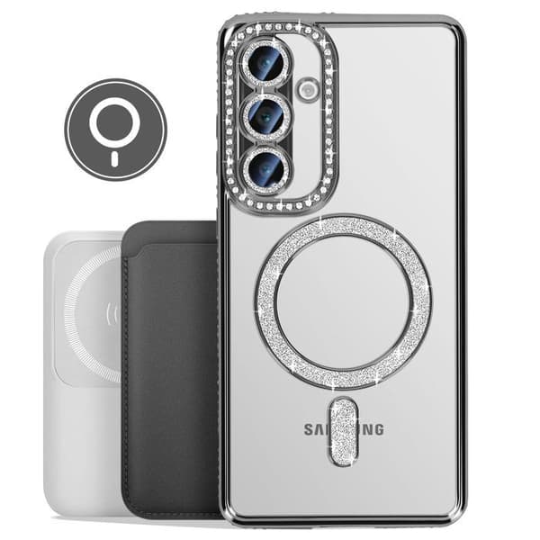 Coque Diamant för Samsung Galaxy A36 MagSafe Contour Strass Svart