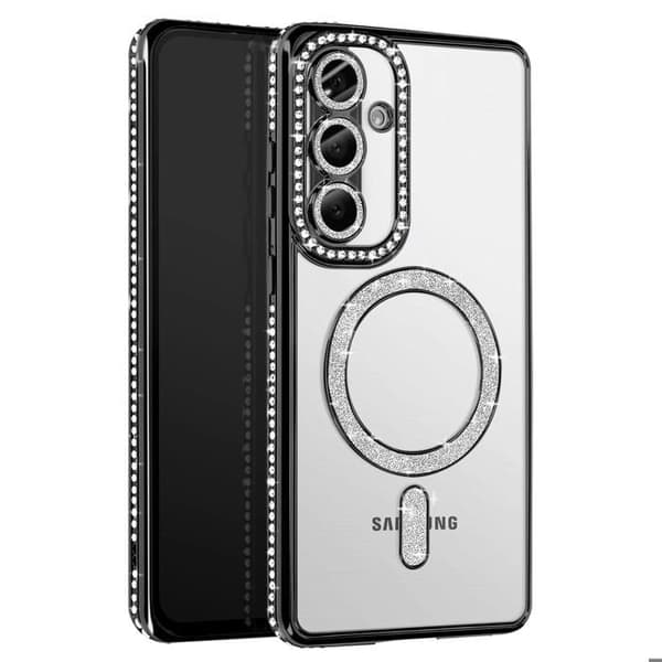 Coque Diamant för Samsung Galaxy A36 MagSafe Contour Strass Svart