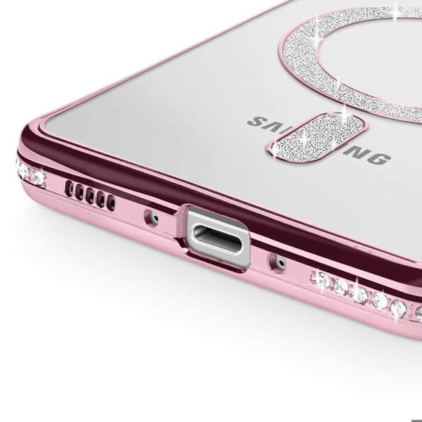 Coque Diamant för Samsung Galaxy A26 MagSafe Contour Strass Rosa