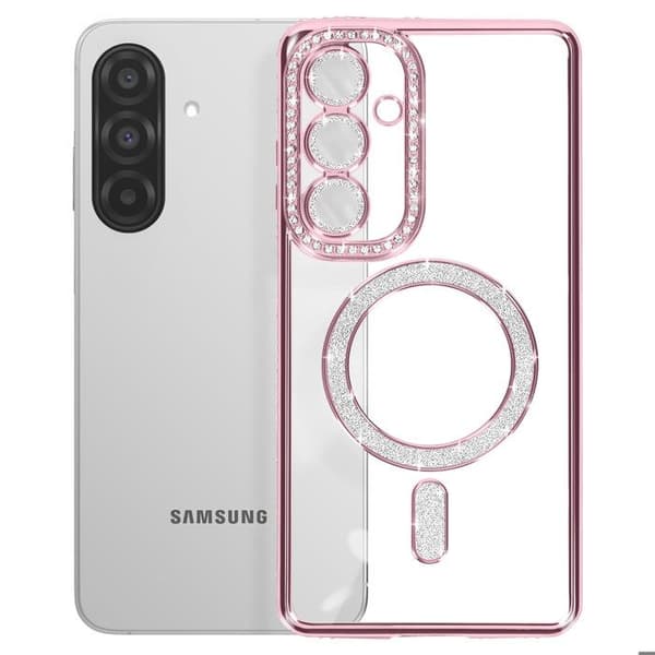 Coque Diamant för Samsung Galaxy A26 MagSafe Contour Strass Rosa