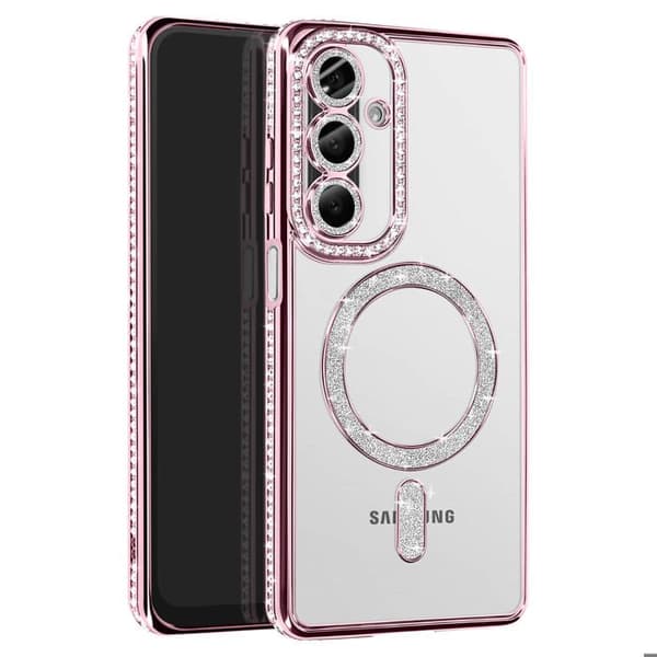 Coque Diamant för Samsung Galaxy A26 MagSafe Contour Strass Rosa