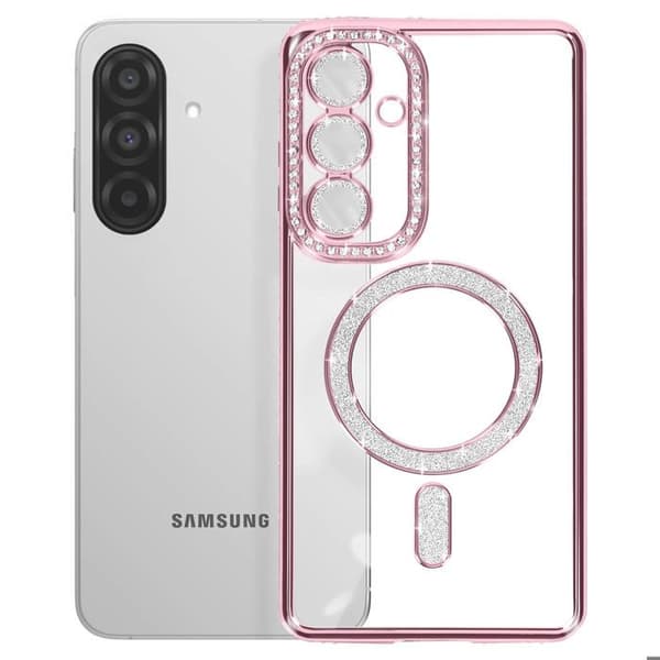 Coque Diamant för Samsung Galaxy A26 MagSafe Contour Strass Rosa