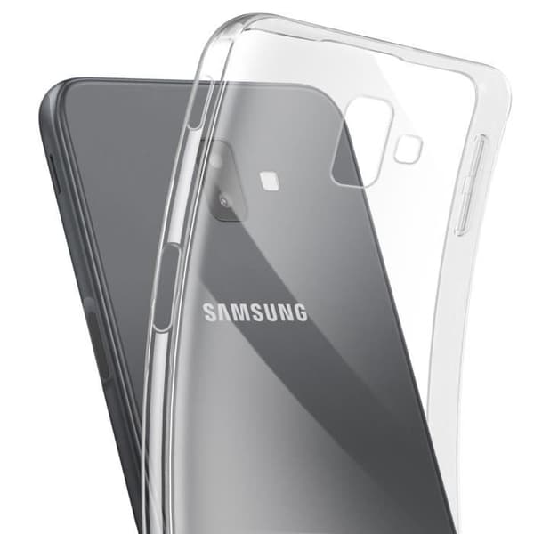 Täckskal för Samsung Galaxy J6 Plus Silikon Mjuk Design Tunn Lätt Transparent