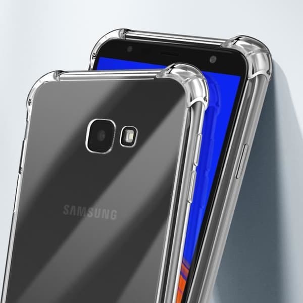Samsung Galaxy J4 Plus Skal Stötabsorberande Flexibel Förstärkta Hörn Transparent