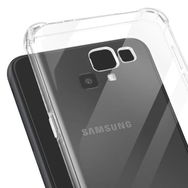 Samsung Galaxy J4 Plus Skal Stötabsorberande Flexibel Förstärkta Hörn Transparent