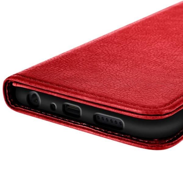 Fodral för Samsung Galaxy A20s Fällbart Plånbok och Videostöd Röd