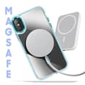 Miniatyrbild 3 av 4: Coque MagSafe för iPhone XS och X Bakparti Glas Färg Blå