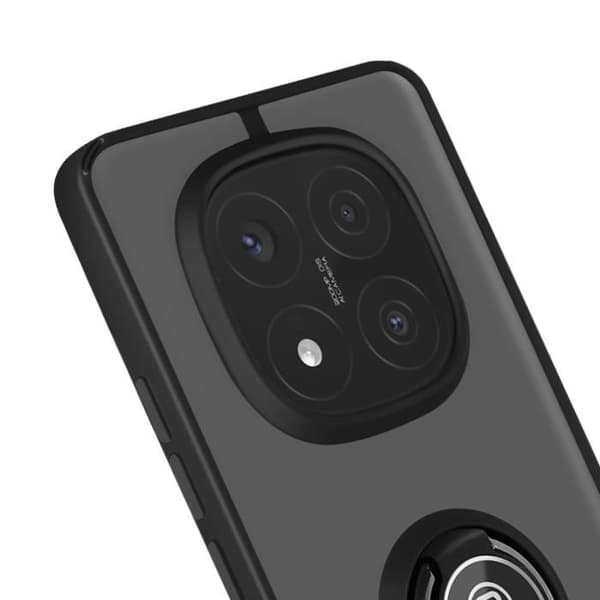 Coque för Xiaomi Redmi Note 14 Pro 5G / 4G och Note 14 Pro Plus Ring Svart