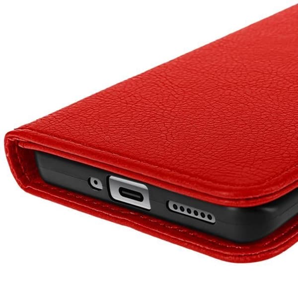 Fodral för Redmi Note 14 Pro och 14 Pro Plus Plånbok och Stöd Röd