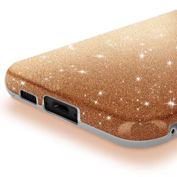 Glittrande Chockresistent Skal för Samsung Galaxy S23 FE Guld